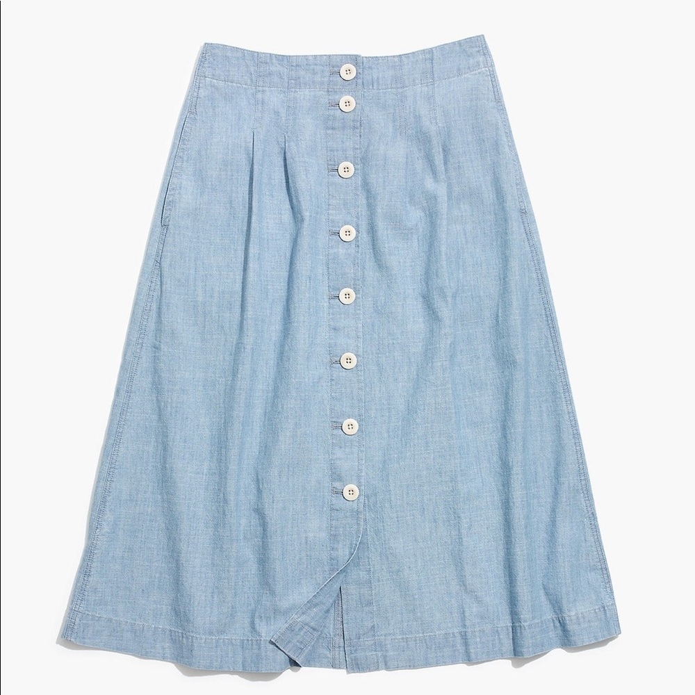 Madewell Chambray Midi Skirt